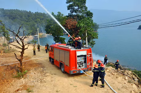Cảnh sát PCCC Công an tỉnh khẩn trương triển khai phương án chữa cháy rừng