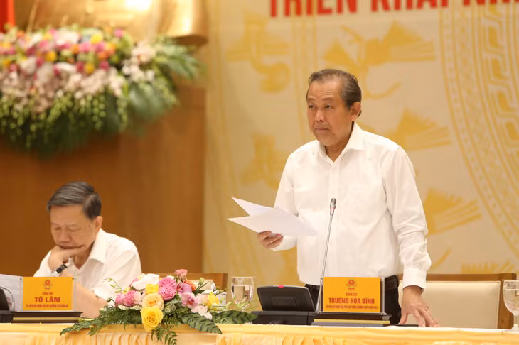 Phó Thủ tướng Trương Hòa Bình phát biểu tại hội nghị. Ảnh: VGP/Lê Sơn