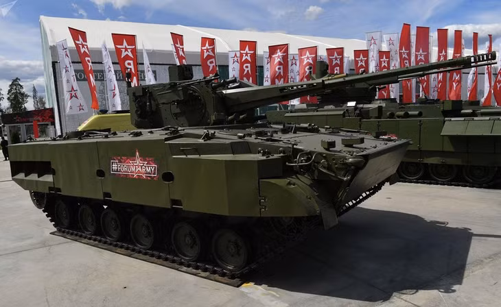 Xe chiến đấu bộ binh T-15 hạng nặng được trang bị mô-đun chiến đấu Kinzhal. Ảnh: Sputnik.