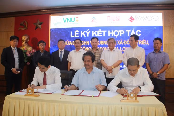 1.	Lễ ký kết hợp tác giữa Đại học Quốc gia Hà Nội với UBND thị xã Đông Triều, Công ty MyWay Hạ Long và Công ty RayMond Việt Nam 