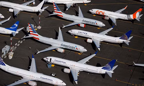 Các máy bay Boeing 737 MAX tại Boeing Field ở Seattle, Washington, Mỹ ngày 1/7. Ảnh: Reuters.