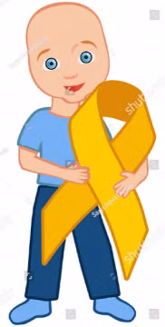 Sợi dây ruy băng vàng là sợi dây chính thức đại diện cho trẻ em ung thư trên toàn thế giới. Màu vàng tượng trưng cho những đứa trẻ quý báu, tấm lòng trong sạch của trẻ em và là ngọn lửa hy vọng.