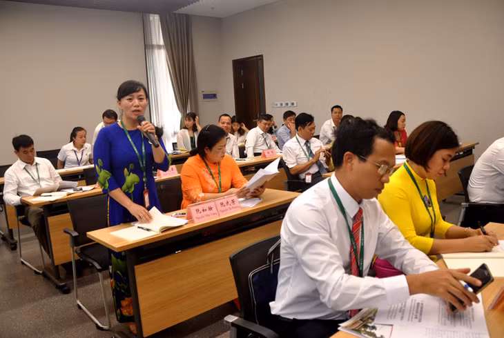 Các học viên đã tích cực trao đổi trong các buổi học.