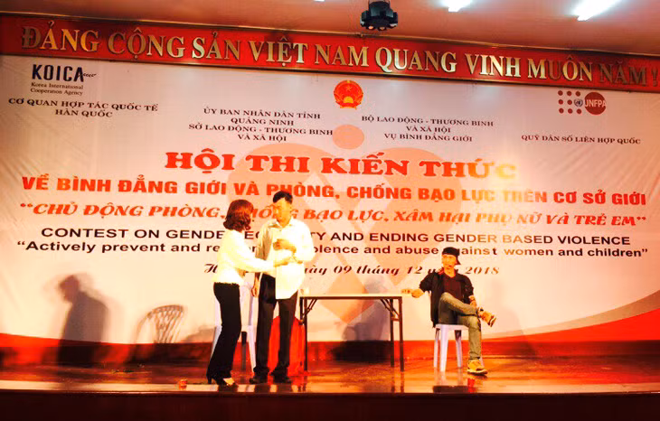 Tiểu phẩm phòng chống bạo lực trong Hội thi kiến thức về bình đẳng giới và phòng chống bạo lực trên cơ sở giới.