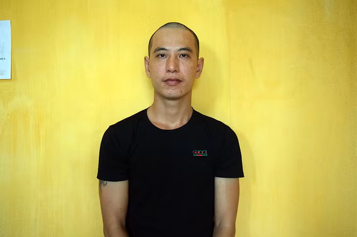 Đối tượng Vũ Đức Ngọc tại cơ quan Công an