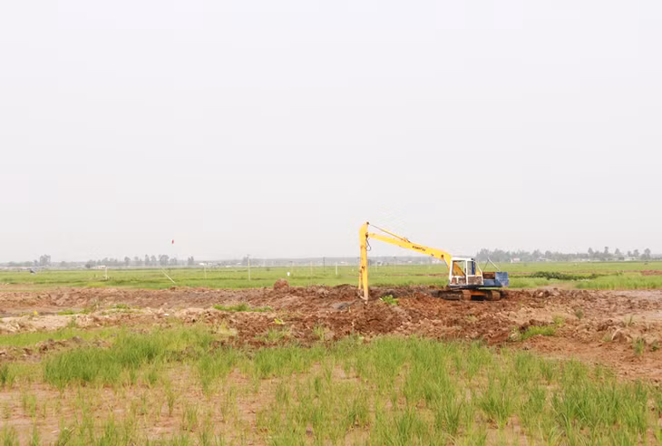 KCN Sông Khoai đang được Tập đoàn Amata triển khai công tác san lấp mặt bằng.