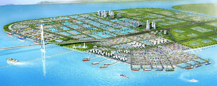 Mô hình Cảng biển và Khu công nghiệp Đầm Nhà Mạc, TX Quảng Yên.