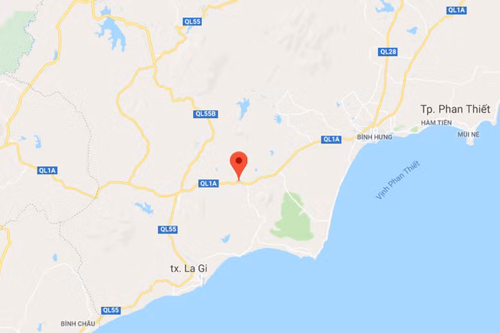 Vị trí xảy ra tai nạn.