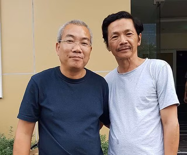 Đạo diễn Nguyễn Danh Dũng và NSUT Trung Anh.
