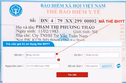 Để tra cứu thời gian sử dụng thẻ BHYT, nhắn tin theo cú pháp BH THE (Mã thẻ BHYT) gửi đến 8079.