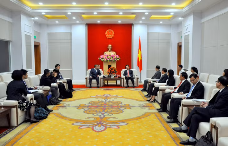 Quang cảnh buổi đón tiếp.