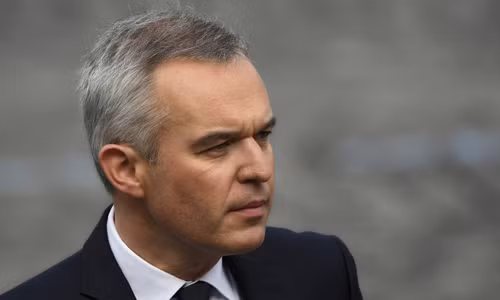 Bộ trưởng Môi trường Pháp Francois de Rugy trong lễ duyệt binh mừng quốc khánh tại Paris hôm 14/7. Ảnh: AFP.