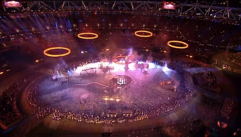 Sân Olympic nhìn từ trên cao.