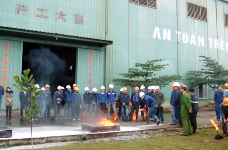 Tập huấn PCCN tại Công ty TNHH Công nghiệp Youngsun Wolfram Việt Nam.