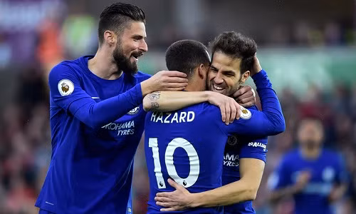 Fabregas có bàn thắng thứ 50 cho Chelsea. Ảnh: Reuters.