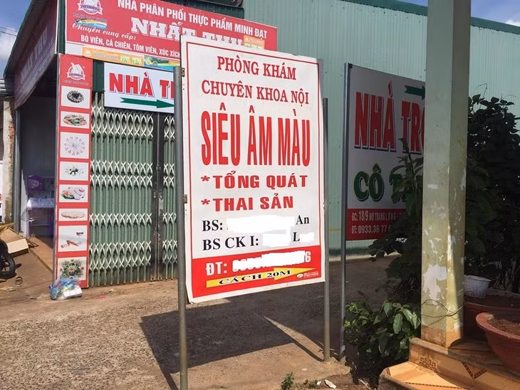 Phòng khám tư nhân, nơi xảy ra vụ việc.