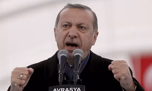 Tổng thống Thổ Nhĩ Kỳ Erdogan. Ảnh: AP.