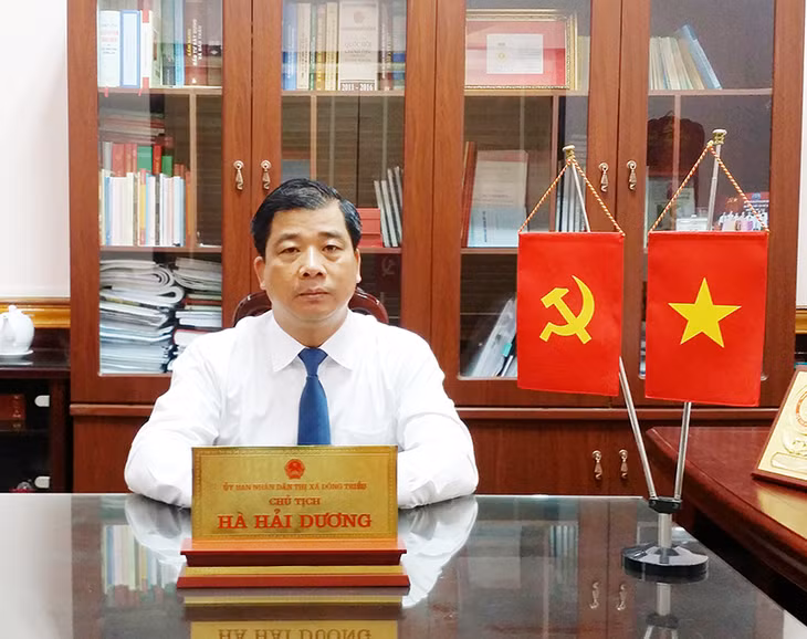 Ông Hà Hải Dương - Chủ tịch UBND TX Đông Triều. 