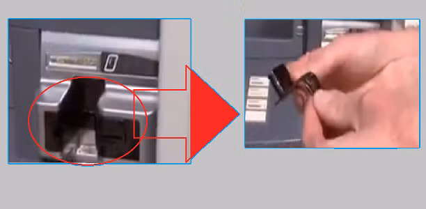 Camera quét mã thẻ được đặt ngay khe rút thẻ. Ảnh: Whitehat.