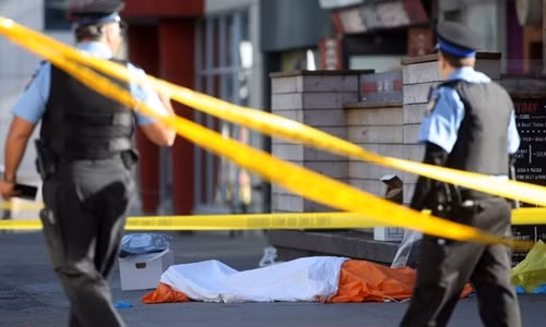 Hiện trường vụ lao xe ở Canada. Ảnh: AFP.