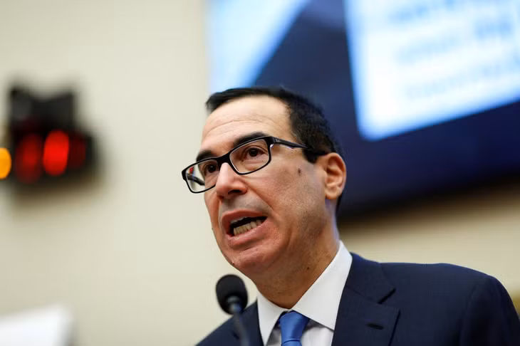 Bộ trưởng Tài chính Mỹ Steven Mnuchin. Ảnh: Reuters