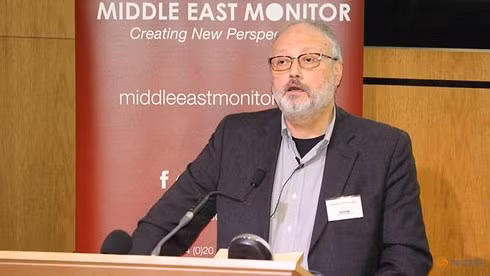 Nhà báo Jamal Khashoggi phát biểu trong một sự kiện được tổ chức tại London, Anh, hôm 29/9/2018 (Ảnh: Reuters).