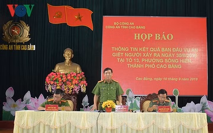  Ảnh: Họp báo thông tin vụ việc ngày 10/9 (Ảnh: PV/VOV Đông Bắc)