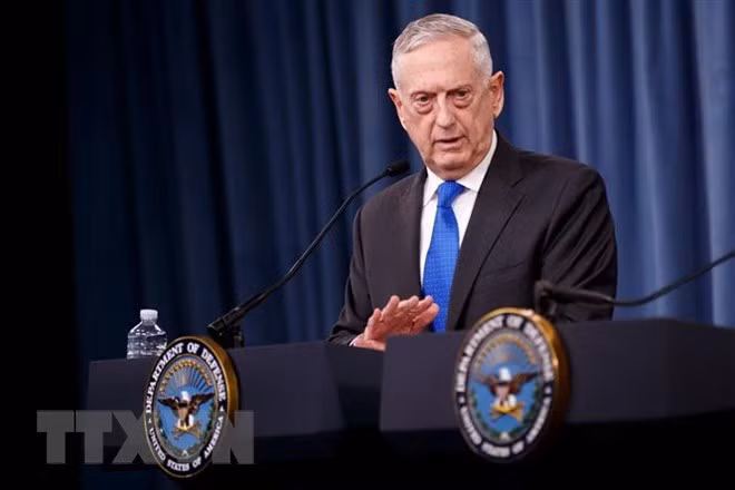 Bộ trưởng Quốc phòng Mỹ James Mattis. (Ảnh: THX/TTXVN)