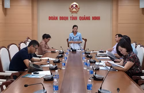 Đồng chí Đỗ Thị Lan Ủy viên BTV Tỉnh ủy, Trưởng Đoàn ĐBQH tỉnh thông báo khái quát nội dung, chương trình kỳ họp lần thứ 6, Quốc hội khóa XIV