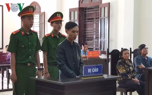 Bị cáo Hùng tại phiên tòa.