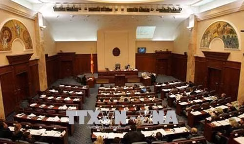Toàn cảnh một phiên họp Quốc hội Macedonia. Ảnh: KURIR/TTXVN