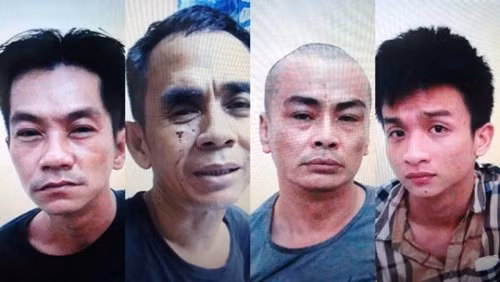 Nhóm đối tượng bị bắt giữ.