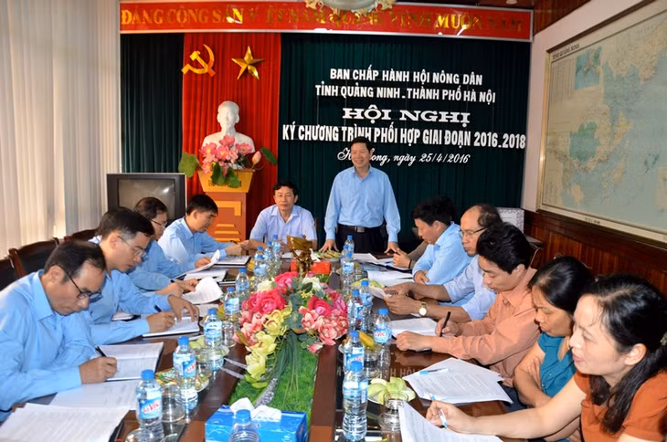 Đại diện Hội Nông dân tỉnh phát biểu tại hội nghị.