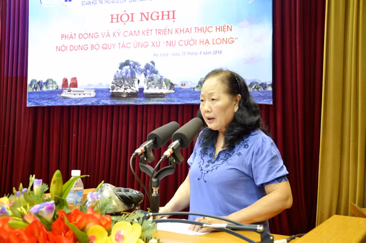 Đại diện Hiệp hội du lịch phát biểu hưởng ứng thực hiện Bộ quy tắc ứng xử 