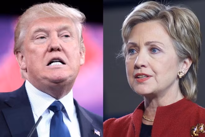 Ông Donald Trump và bà Hillary Clinton. (Nguồn: AP)