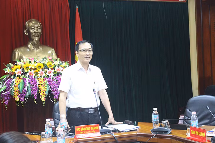 Đồng chí Vũ Hồng Thành, Ủy viên BCH TƯ Đảng, Phó Bí thư Tỉnh ủy kết luận buổi làm việc.