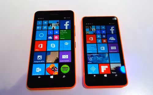Bộ đôi smartphone của Microsoft sẽ về VN trong tháng 4 tới. Ảnh: Thanh Vân.