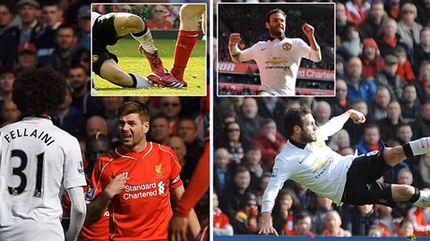 Gerrard và Mata là 2 bộ mặt trái ngược ở "derby nước Anh"