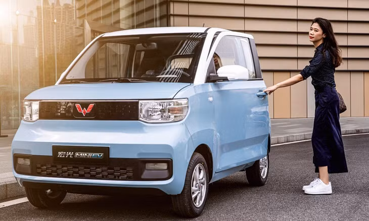 Mẫu xe điện cỡ nhỏ Hongguang MIni EV có những nét hao hao dòng kei-car của Nhật. Ảnh: Wuling