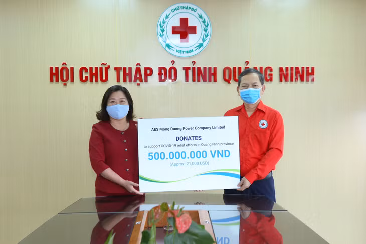 AES Mông Dương ủng hộ 500 triệu đồng phòng chống dịch Covid-19.