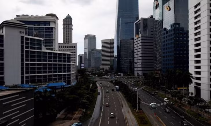 Khu vực trung tâm thủ đô Jakarta của Indonesia hôm 24/3. Ảnh: Reuters.