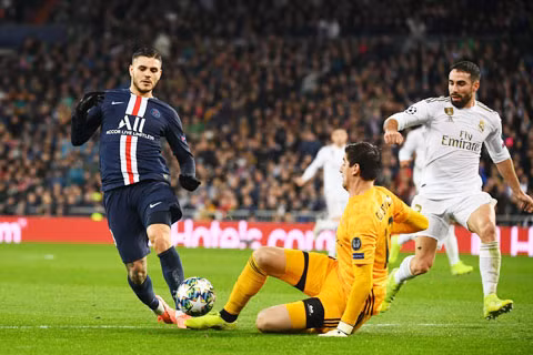 Icardi (bìa trái) đã có 20 bàn thắng sau 31 trận cho PSG.