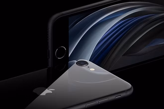 iPhone SE Plus sẽ có máy quét vân tay nhúng vào nút nguồn thay vì nút Home. ẢNH: APPLE