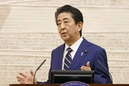  Thủ tướng Nhật Bản Abe Shinzo tại cuộc họp báo ở Tokyo. Ảnh: Kyodo.