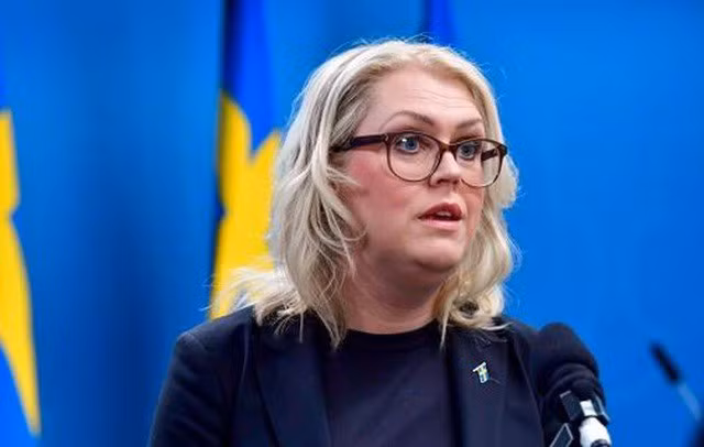 Bộ trưởng Y tế Thụy Điển Lena Hallengren. (Ảnh: AFP).