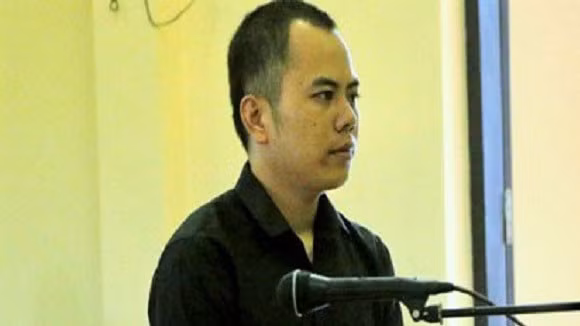 Bị cáo Thìn tại phiên tòa.