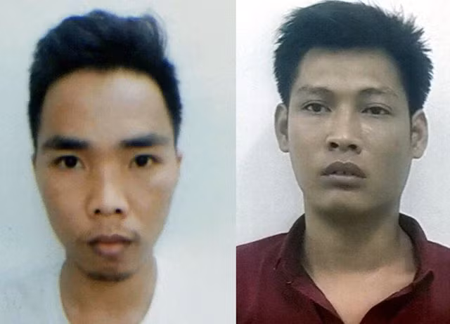 Hai nghi can Nguyễn Quang Đồng và Lê Hồng Hùng.