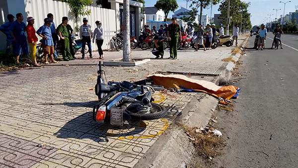Hiện trường vụ tai nạn.