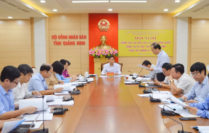 Đồng chí Vũ Văn Diện, Chủ nhiệm UBKT Tỉnh ủy, Bí thư Đảng ủy khối các cơ quan tỉnh, Trưởng Ban Kinh tế - Ngân sách HĐND tỉnh phát biểu kết luận cuộc họp.