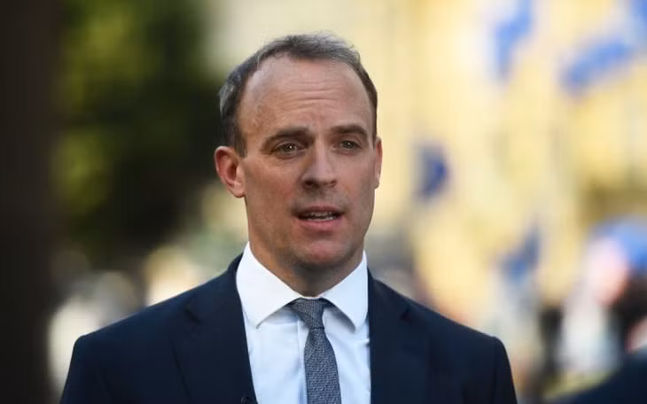 Ngoại trưởng Anh Dominic Raab. Ảnh: Reuters